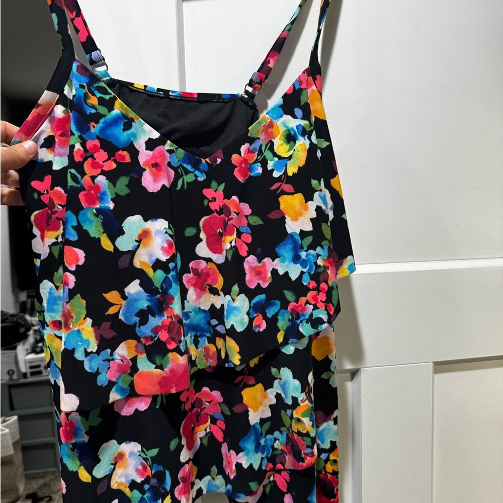 Multicolor Floral swim top